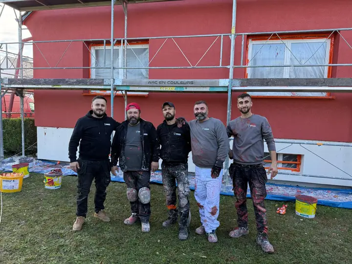 L'équipe Groupe E.I sur un chantier